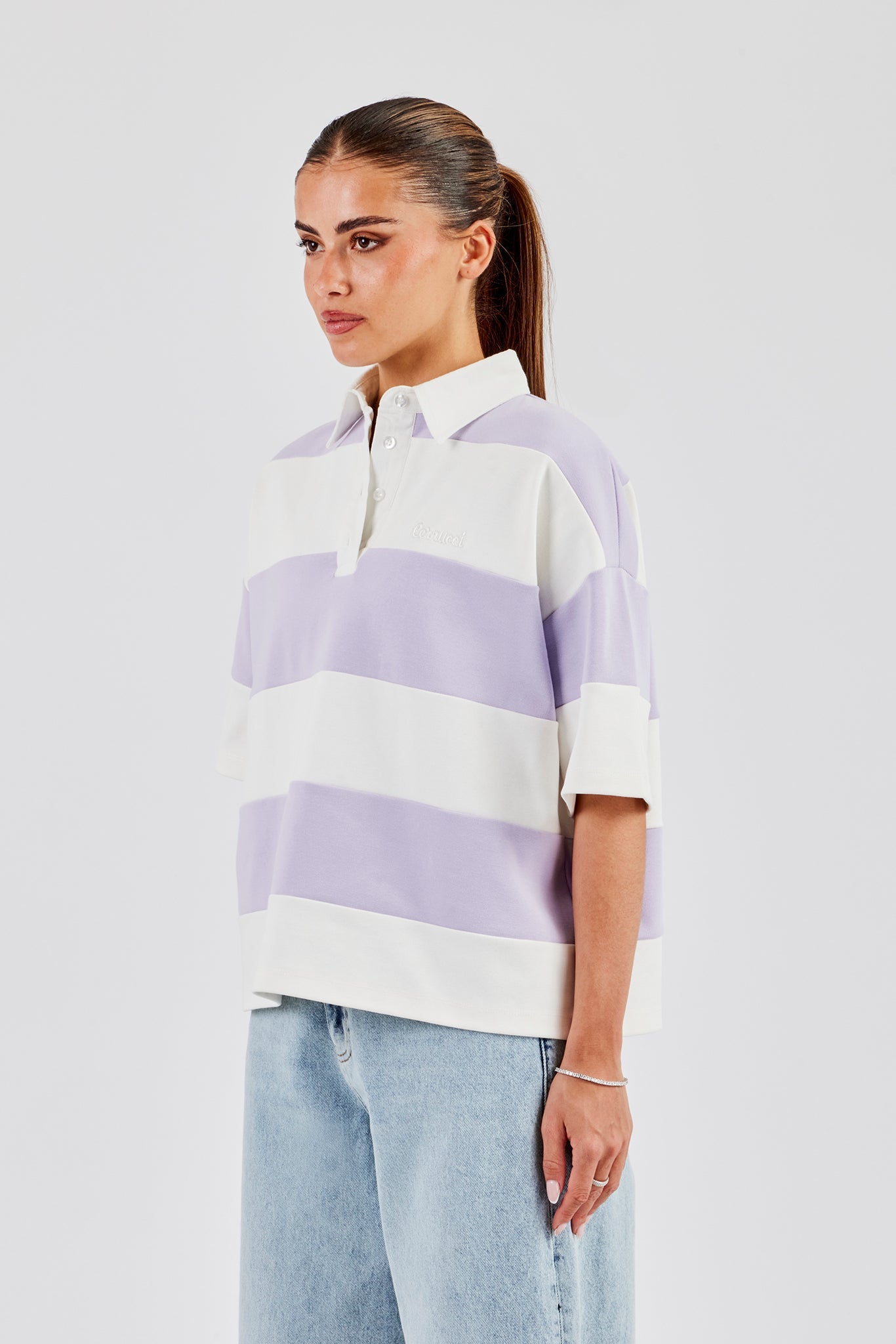 Short Sleeve Rugby Polo - Purple